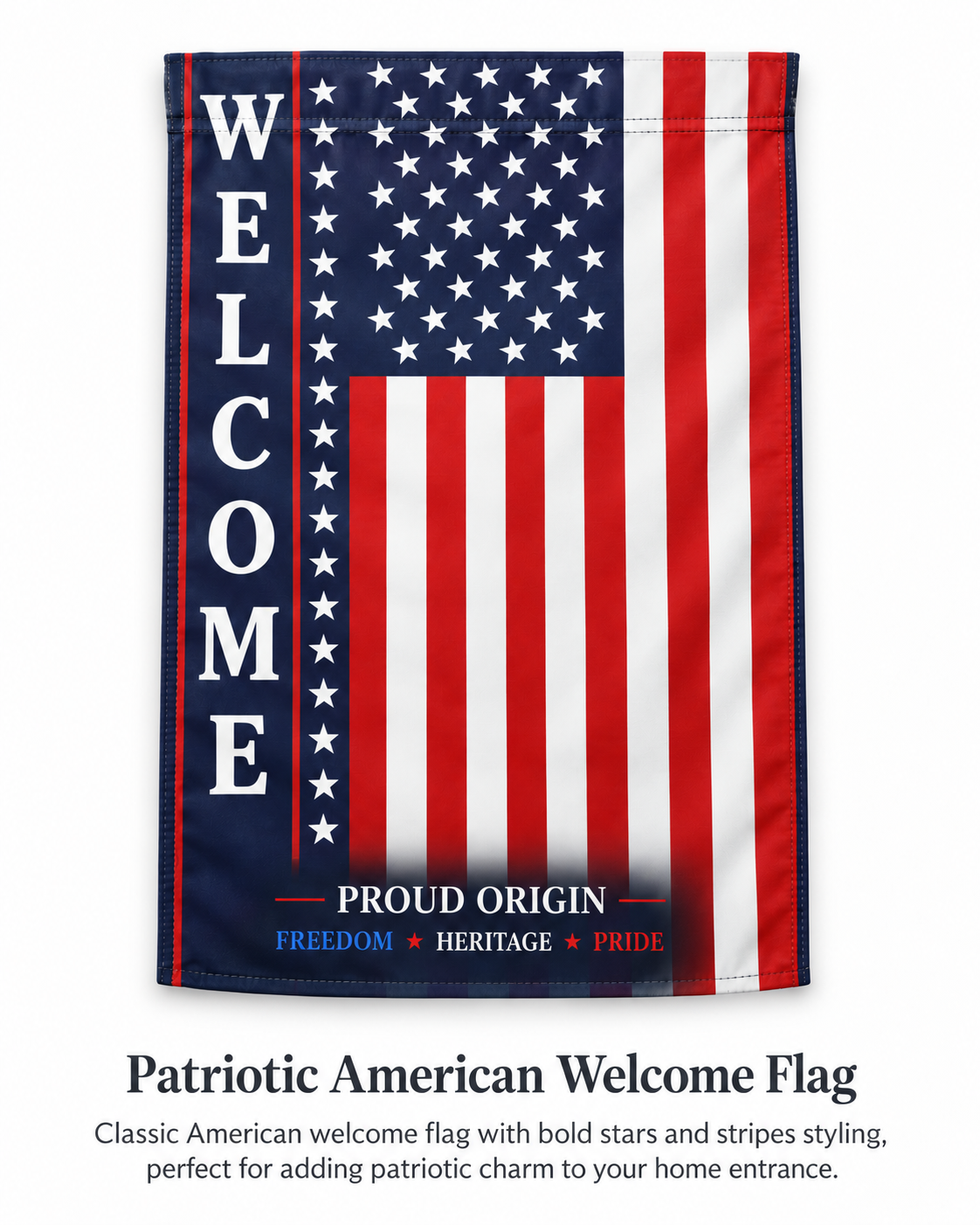 Patriotic American Welcome Garden Flag – 12x18 Inch USA Yard Flag