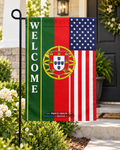 Portuguese American Welcome Garden Flag – 12x18 Inch Heritage Yard Flag